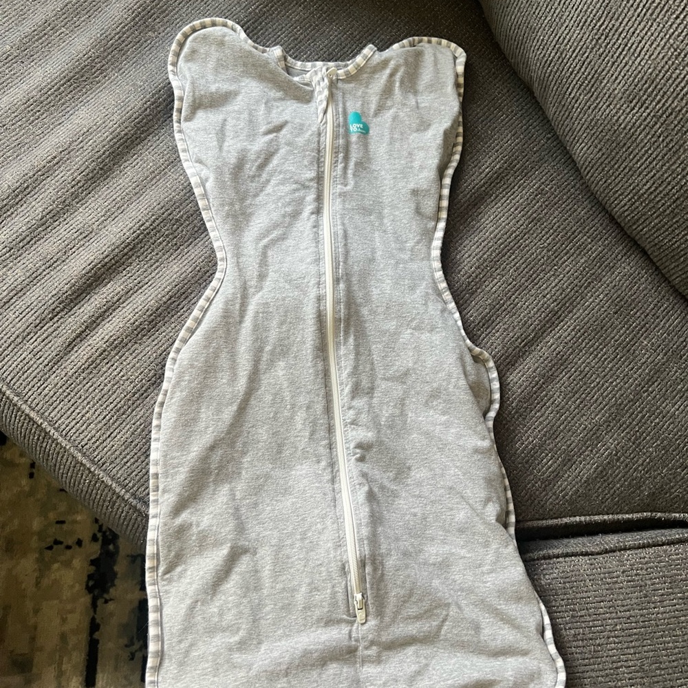 Love to dream Grey Infant Sleeved Swaddle Sack with Front Zip